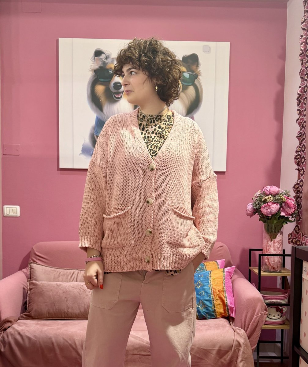 Cardigan rosa Curvy