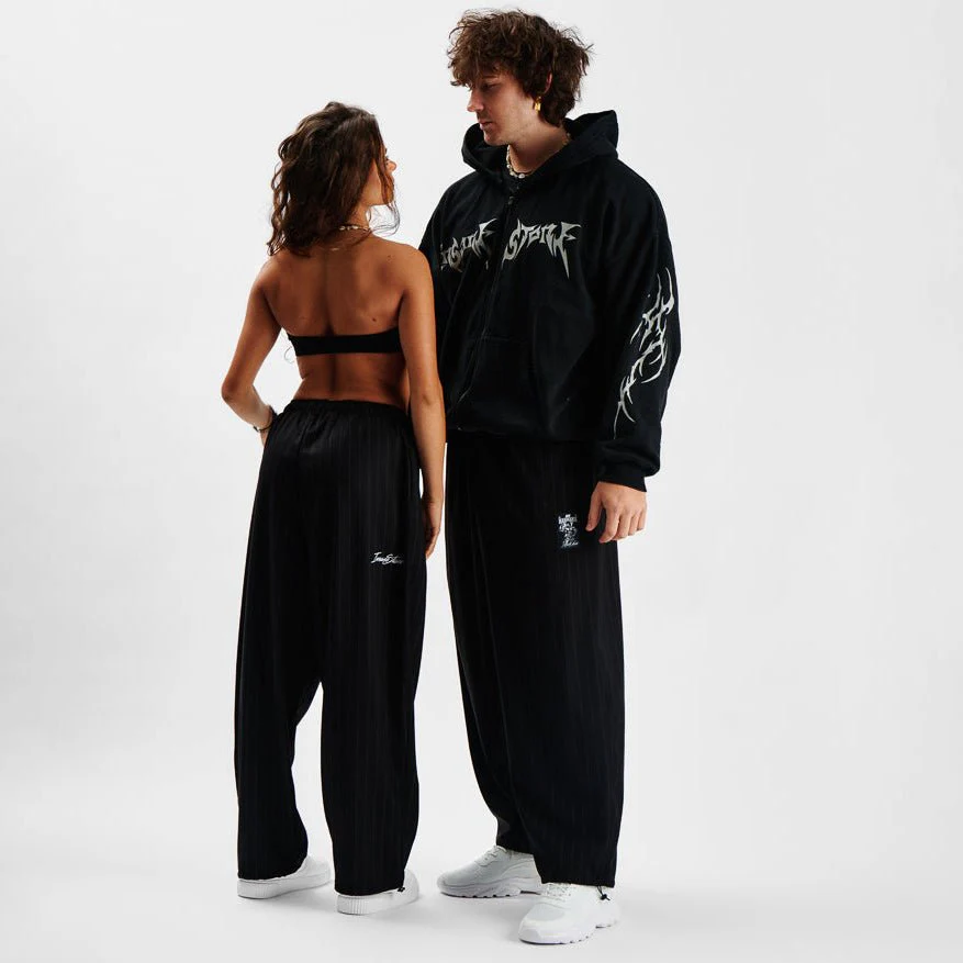 Pants MAMMAMIA - Pinstripe Black - immagine 3