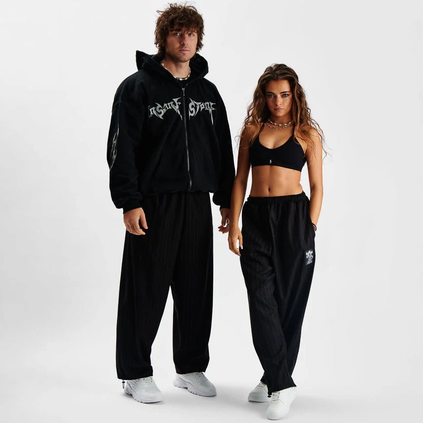 Pants MAMMAMIA - Pinstripe Black