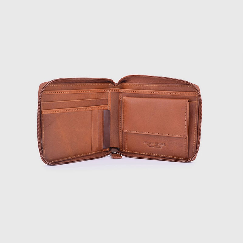 PORTAFOGLIO UOMO CON CERNIERA ARTHUR – DISPONIBILE IN VARI COLORI - immagine 3