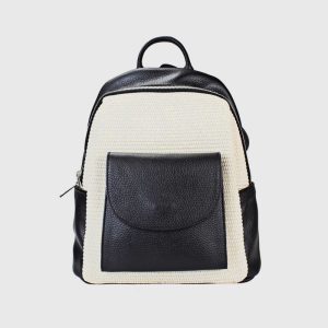 ZAINO IN RAFIA E PELLE MAXIMILIEN – DISPONIBILE IN VARI COLORI